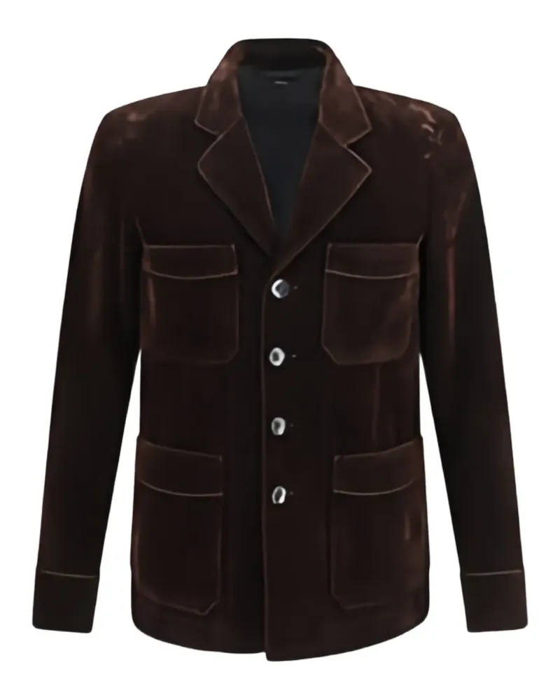 Tom Ford Jacke mit aufgesetzter Tasche - Braun Braun