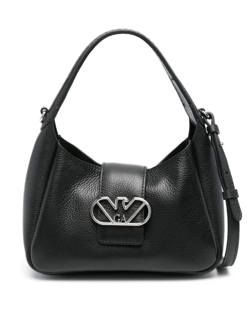 Emporio Armani Mini-Tasche mit Logo-Schild Schwarz