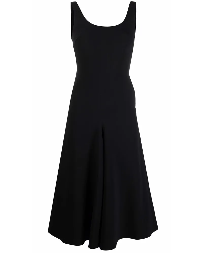 AMI Paris Ausgestelltes Midikleid - Schwarz Schwarz