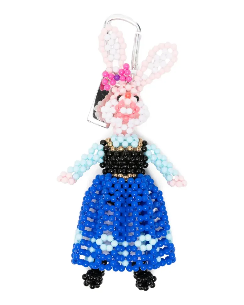 CHOPOVA LOWENA Warrior Rabbit beaded keyring - Blau Blau