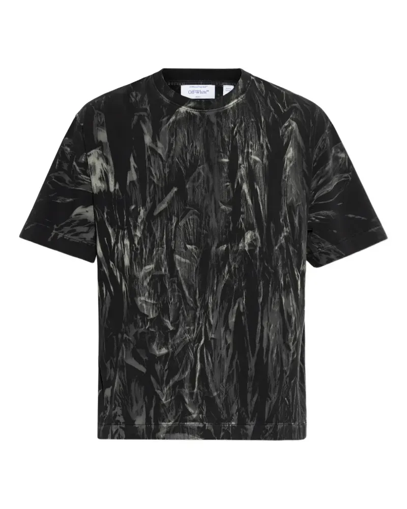 OFF-WHITE Gemustertes T-Shirt - Schwarz Schwarz