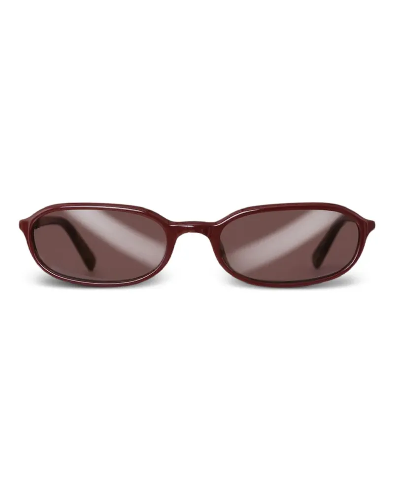 ROTATE Birger Christensen Sonnenbrille mit ovalem Gestell Rot