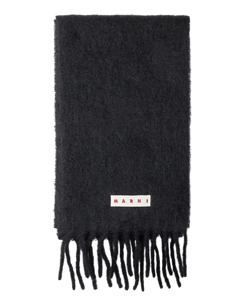 Marni fringed wool scarf - Schwarz Schwarz