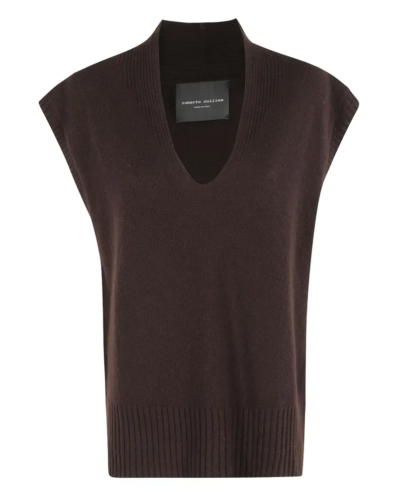 Roberto Collina Geripptes Top - Braun Braun