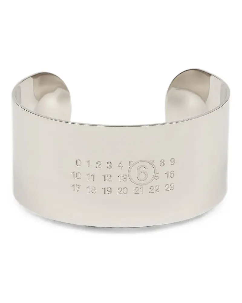 Maison Margiela Numeric Signature cuff bracelet - Silber Silber