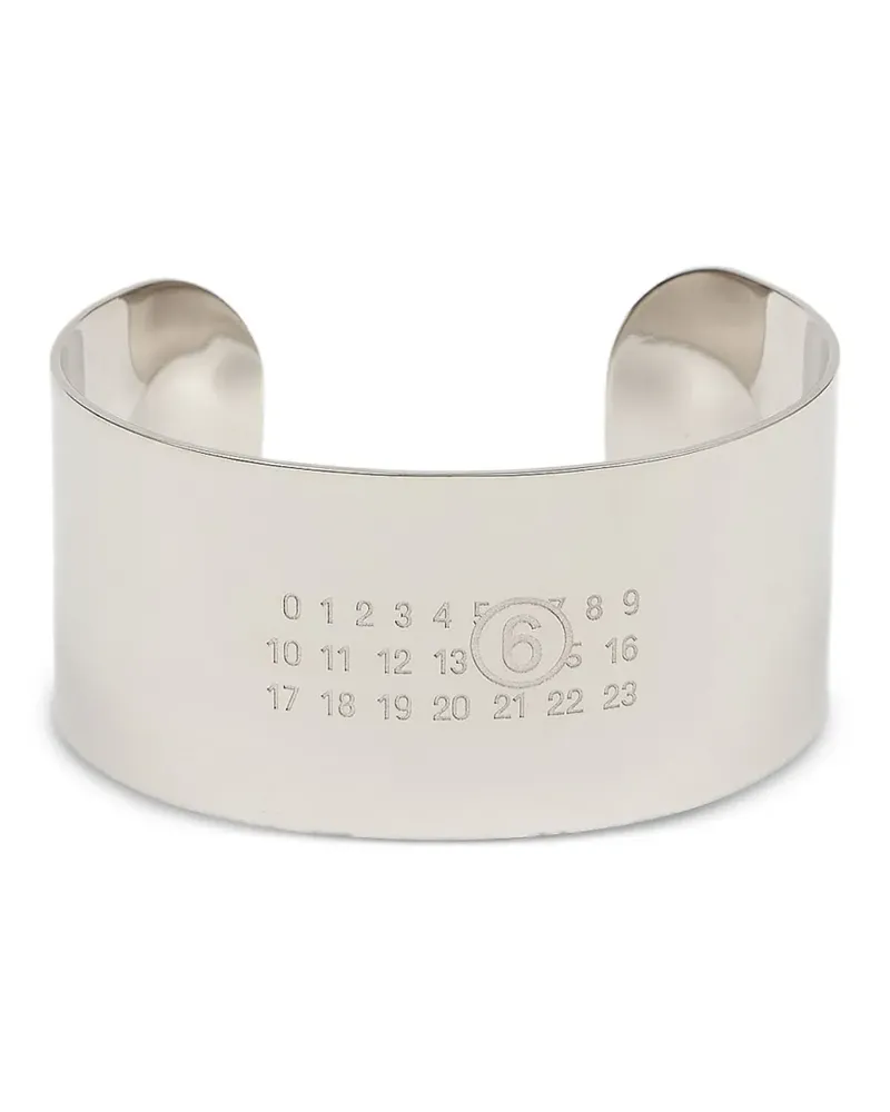 Maison Margiela Numeric Signature cuff bracelet - Silber Silber