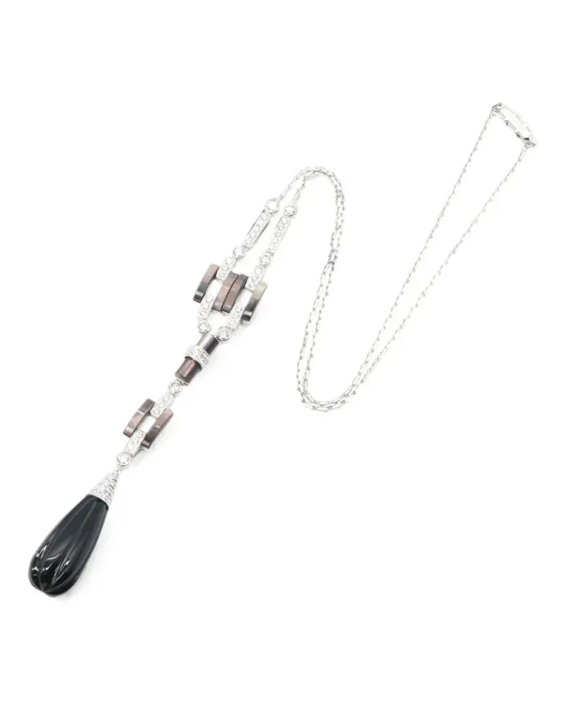 Cartier 2010s Agraff onyx necklace - Silber Silber