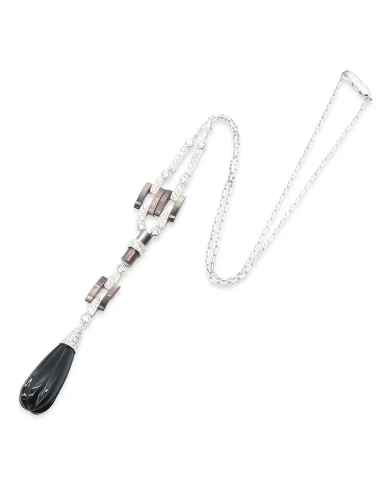 Cartier 2010s Agraff onyx necklace - Silber Silber