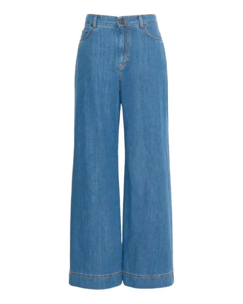Max Mara cotton wide-leg jeans - Blau Blau