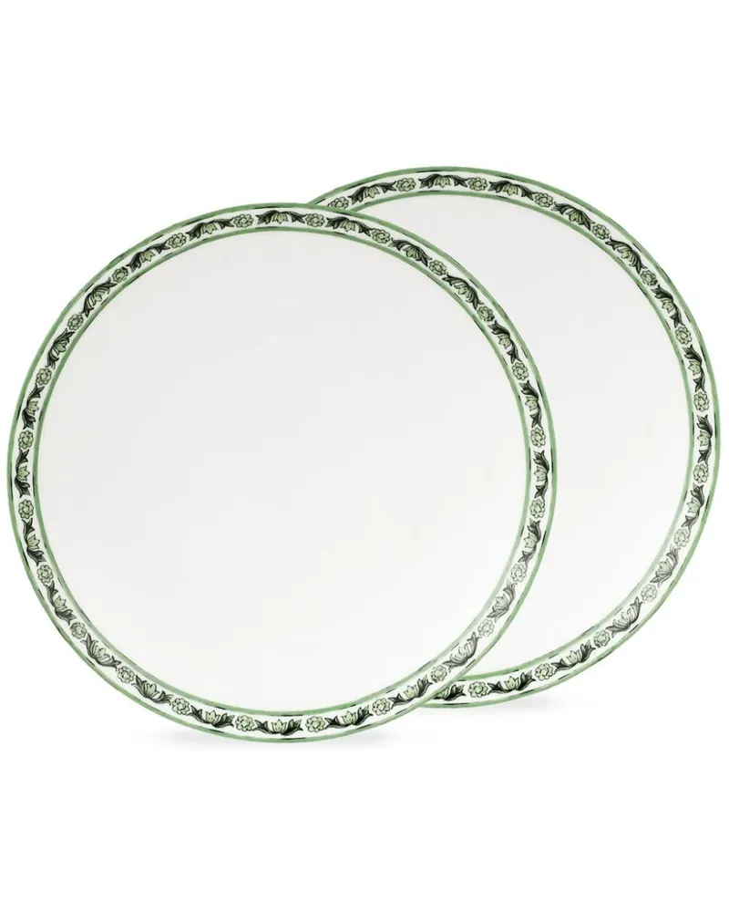 Dolce & Gabbana Dessertteller mit Maiolica-Rand (2er-Set) - Weiß Weiß