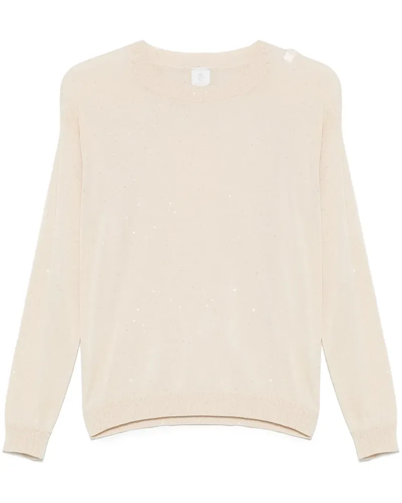 Eleventy Pullover mit Pailletten - Nude Nude