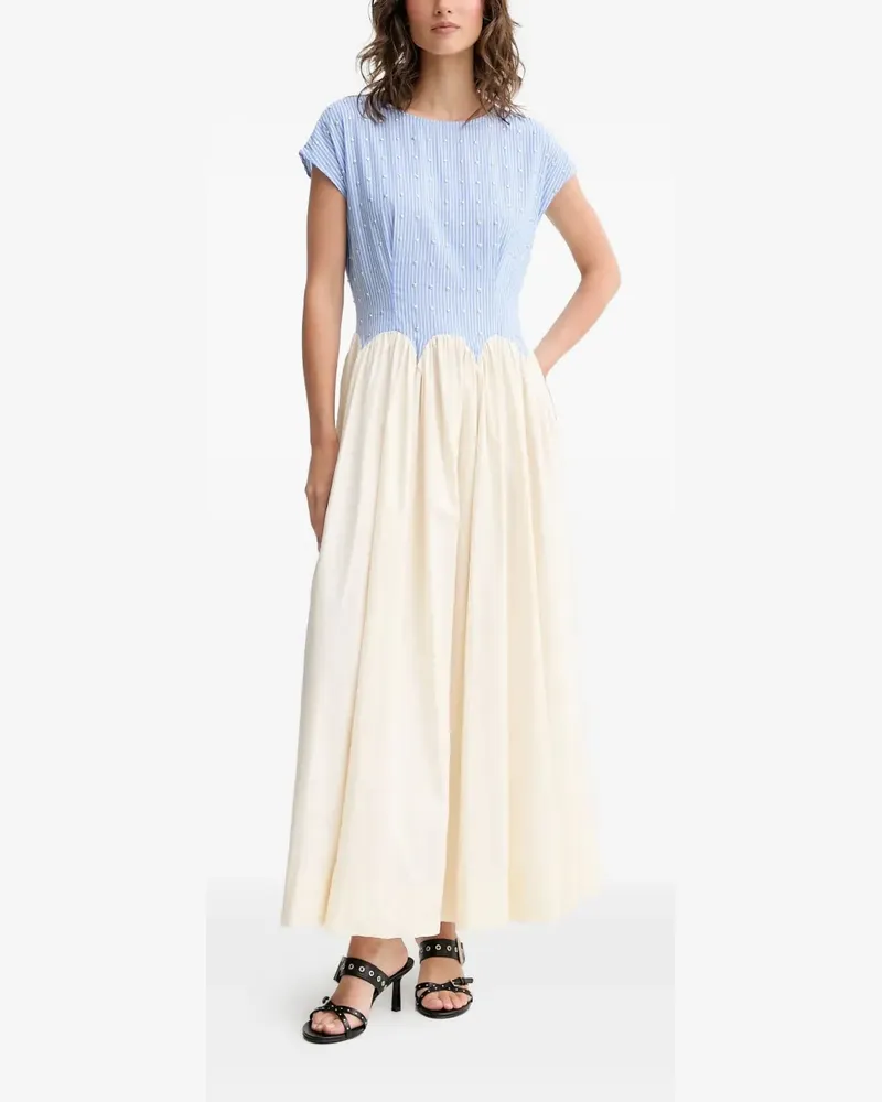 Never Fully Dressed striped embellished maxi dress - Blau Blau