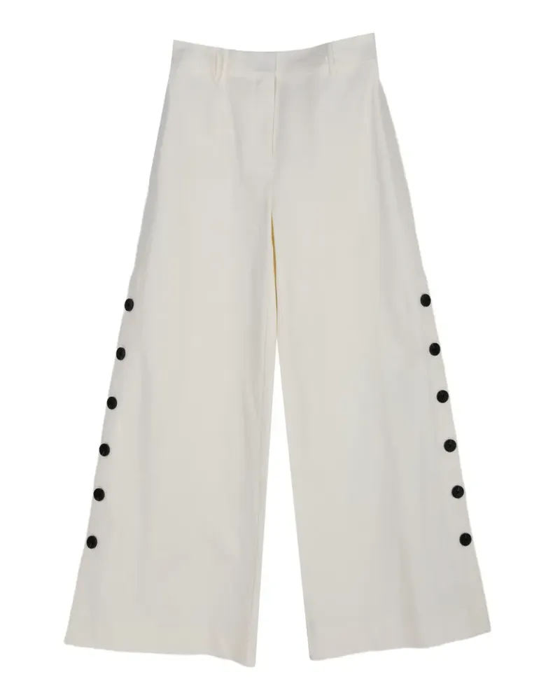 Derek Lam Tova button-detail wide-leg trousers - Nude Nude