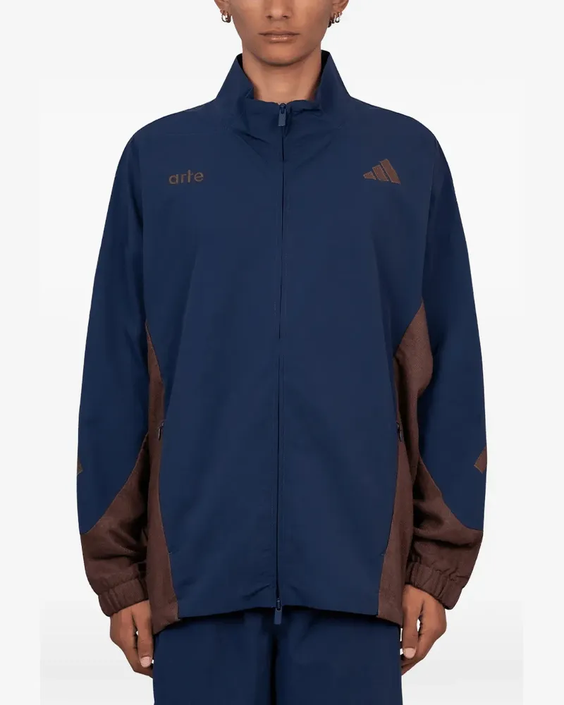 Arte Antwerp x adidas Z.N.E. Material Mix Sportjacke mit Einsätzen - Blau Blau
