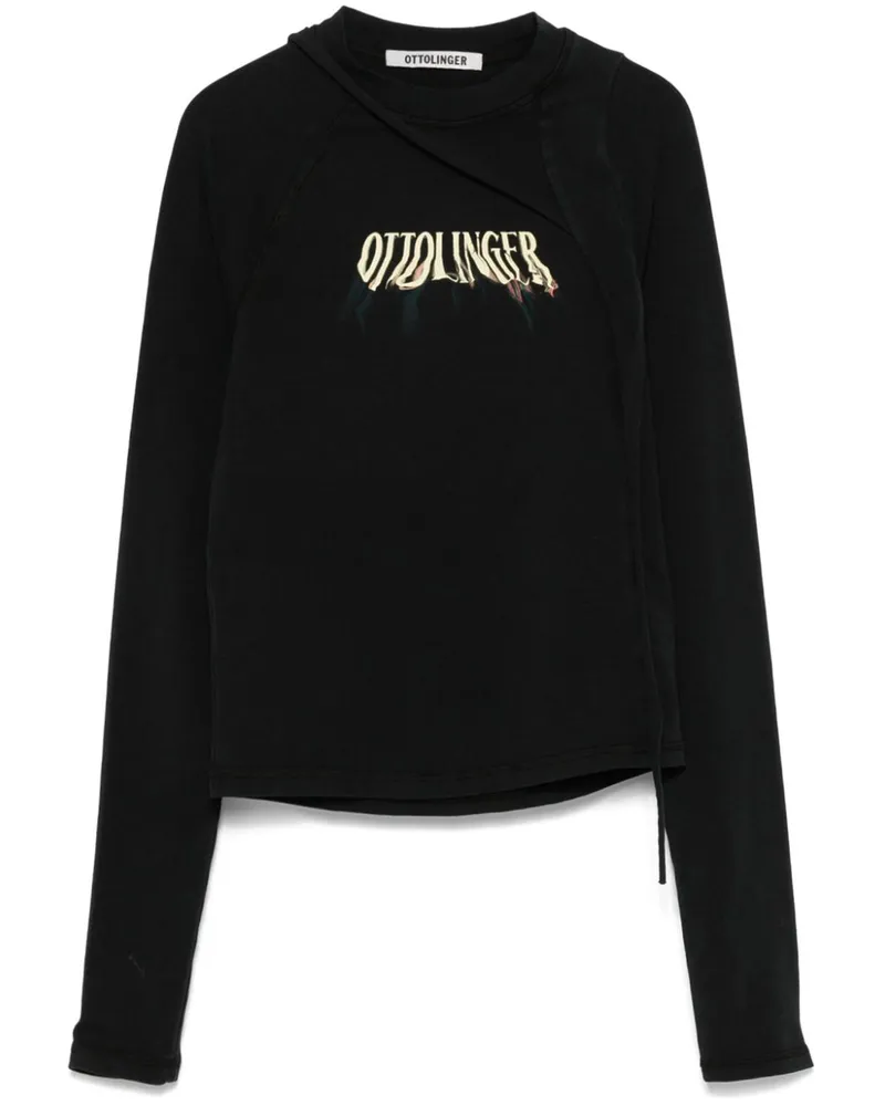 OTTOLINGER T-Shirt im Deconstructed-Look - Schwarz Schwarz