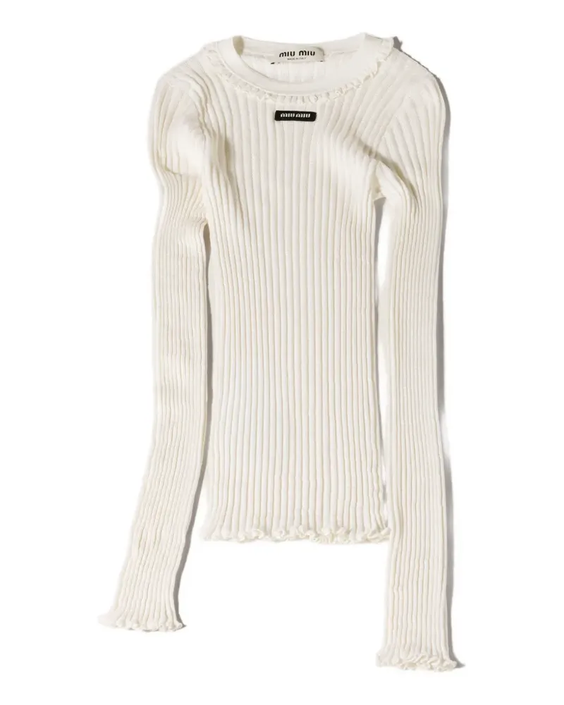 Miu Miu Pullover mit rundem Ausschnitt - Nude Nude