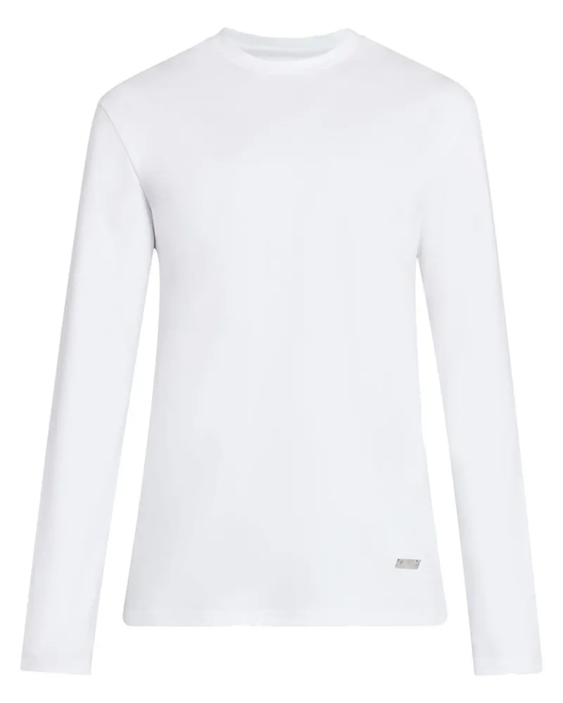Jil Sander Langarmshirt aus Baumwolle - Weiß Weiß