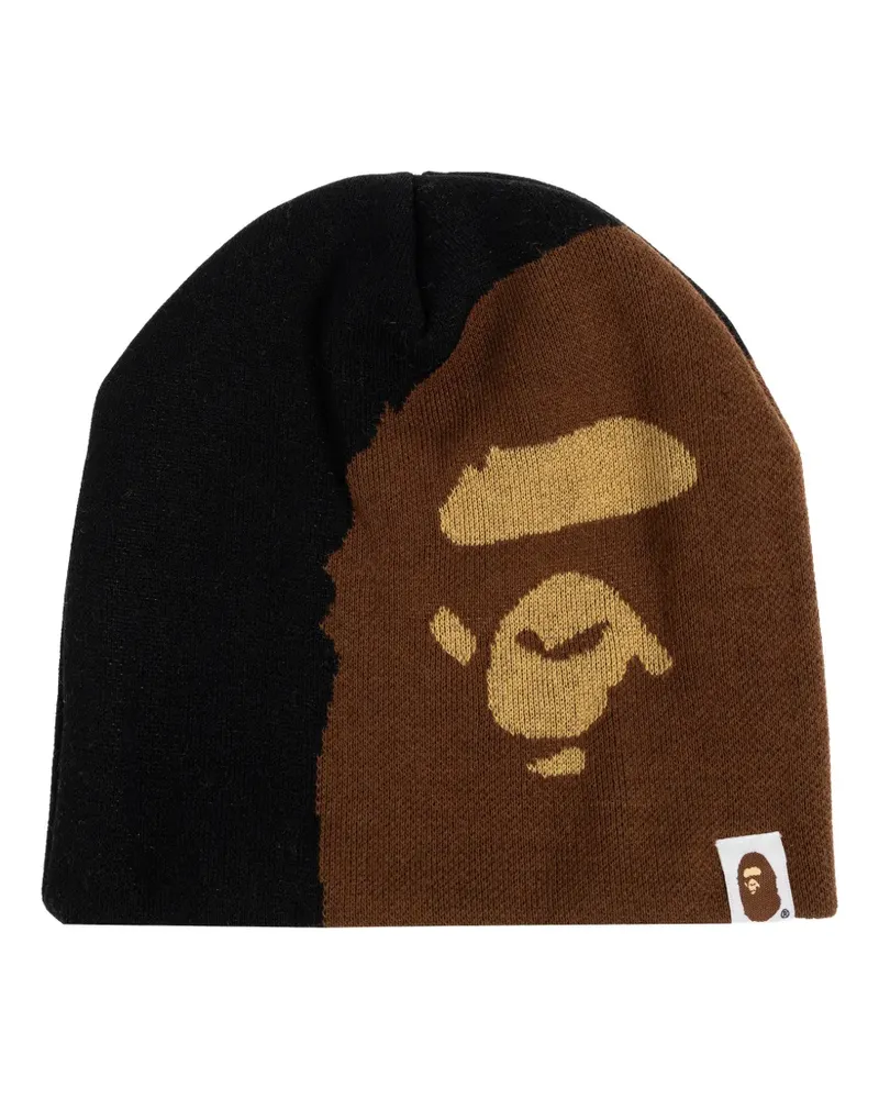BAPE Ape Head-detail beanie hat - Schwarz Schwarz