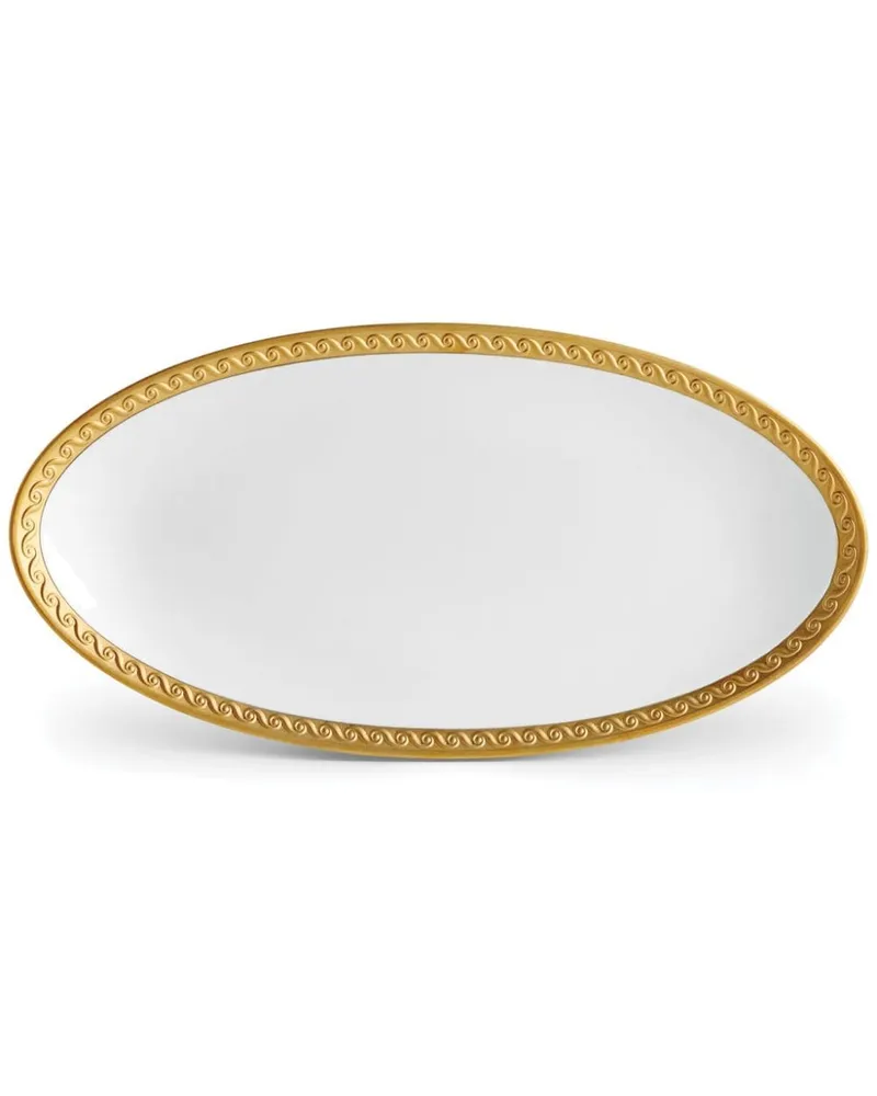 L’OBJET Kleine ovale Neptune Platte - Weiß Weiß