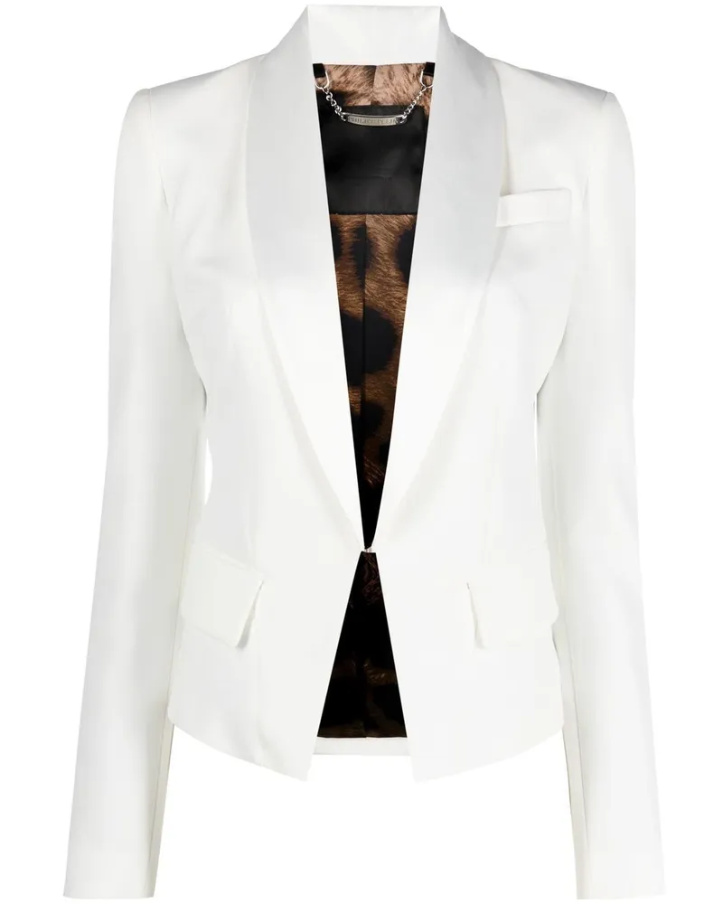 Philipp Plein Einreihiger Blazer - Weiß Weiß