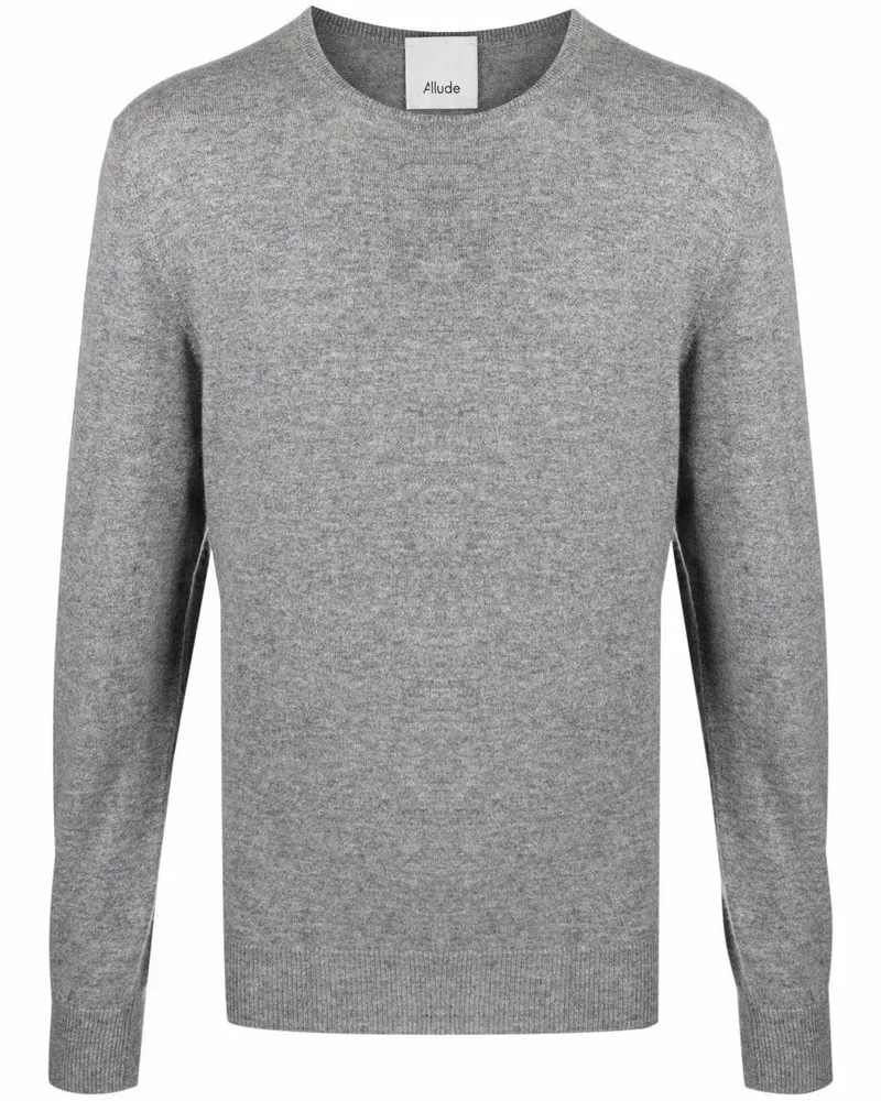 ALLUDE Fein gestrickter Kaschmirpullover - Grau Grau