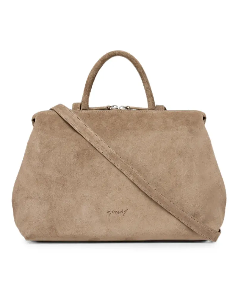 Marsèll 4 Dritta suede tote bag - Nude Nude