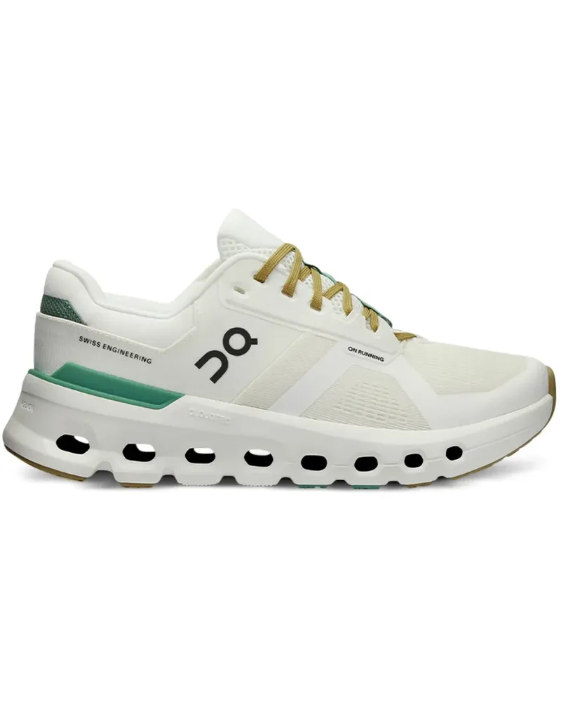 ON Cloudrunner 2 "Undyed-White/Green" Sneakers - Weiß Weiß