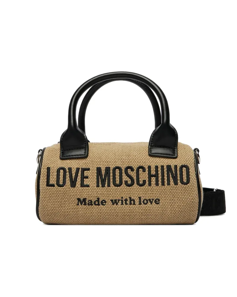 Moschino logo-detail top-handles tote bag - Nude Nude