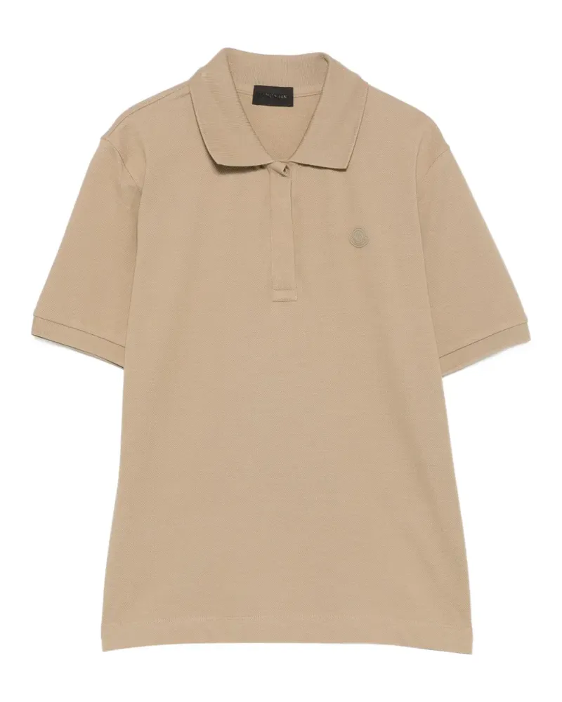Moncler Poloshirt mit Logo-Patch - Nude Nude