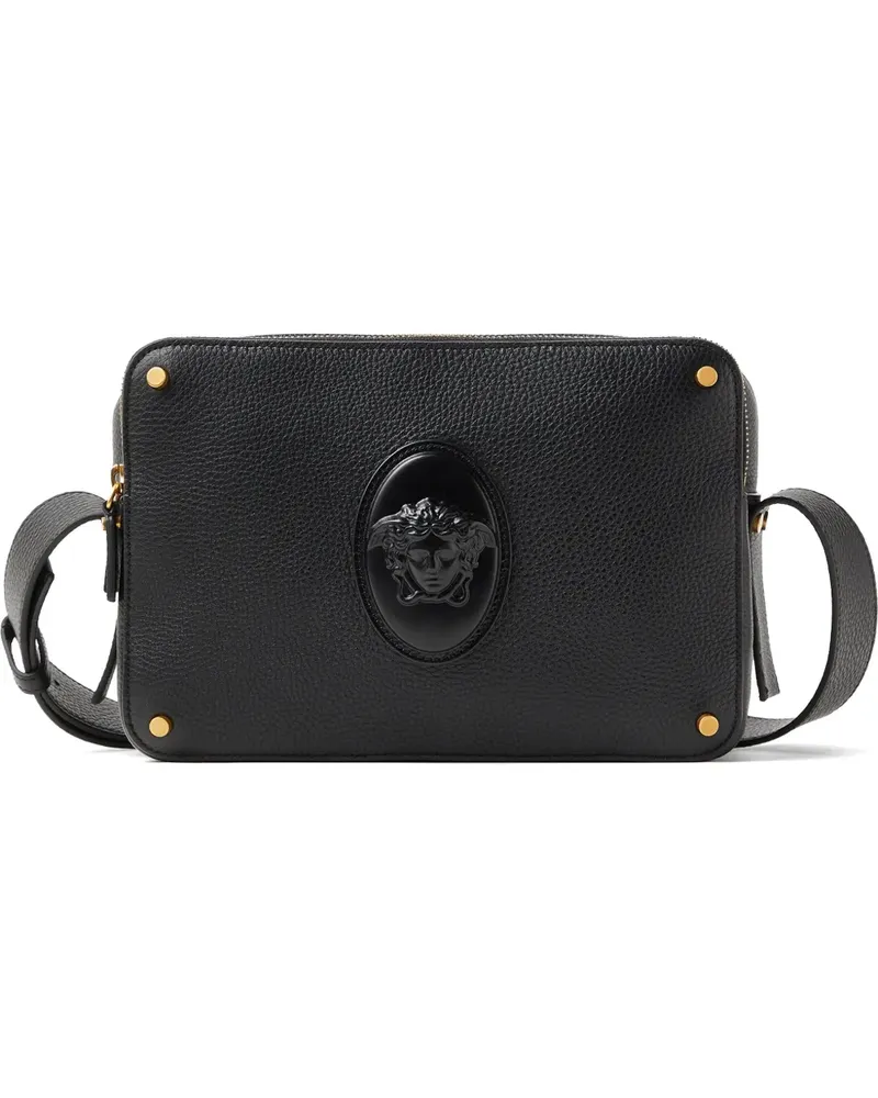 Versace Lou leather crossbody bag - Schwarz Schwarz