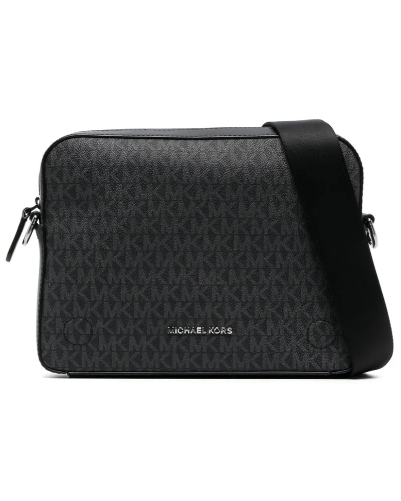 Michael Kors Dual Schultertasche mit Monogramm - Schwarz Schwarz