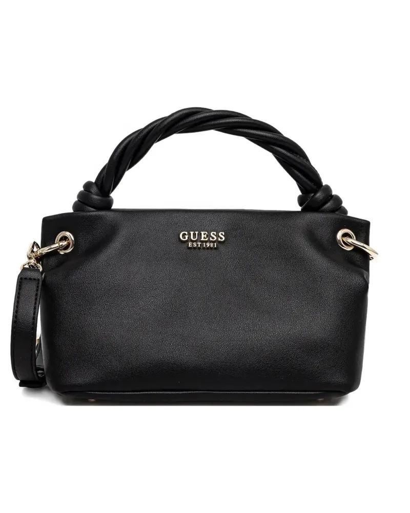 Guess Schultertasche mit verdrehtem Henkel - Schwarz Schwarz