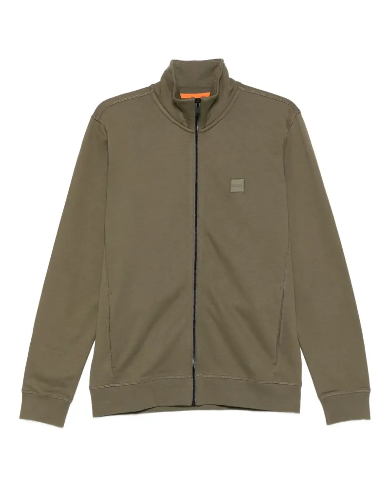 HUGO BOSS Sweatshirtjacke mit Logo - Grün Grün