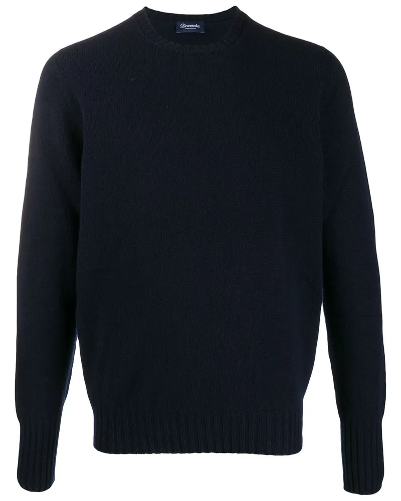 Drumohr  Pullover mit Rundhalsausschnitt - Blau Blau