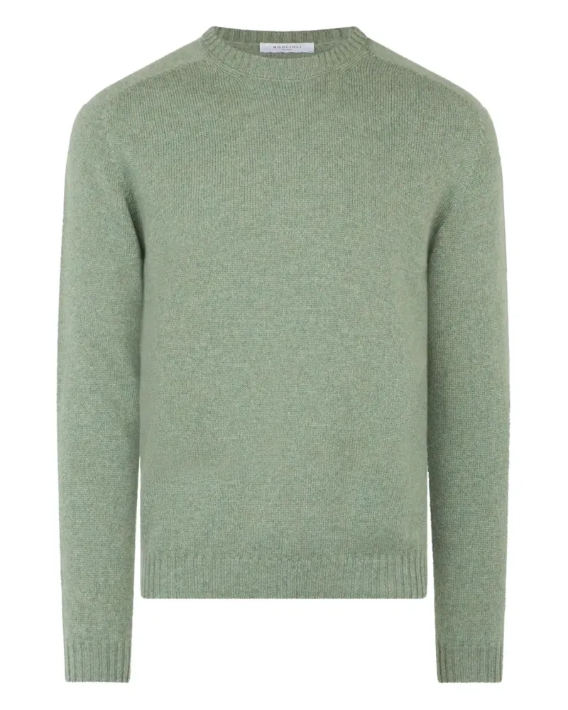 Boglioli Langärmeliger Pullover mit rundem Ausschnitt - Grün Grün