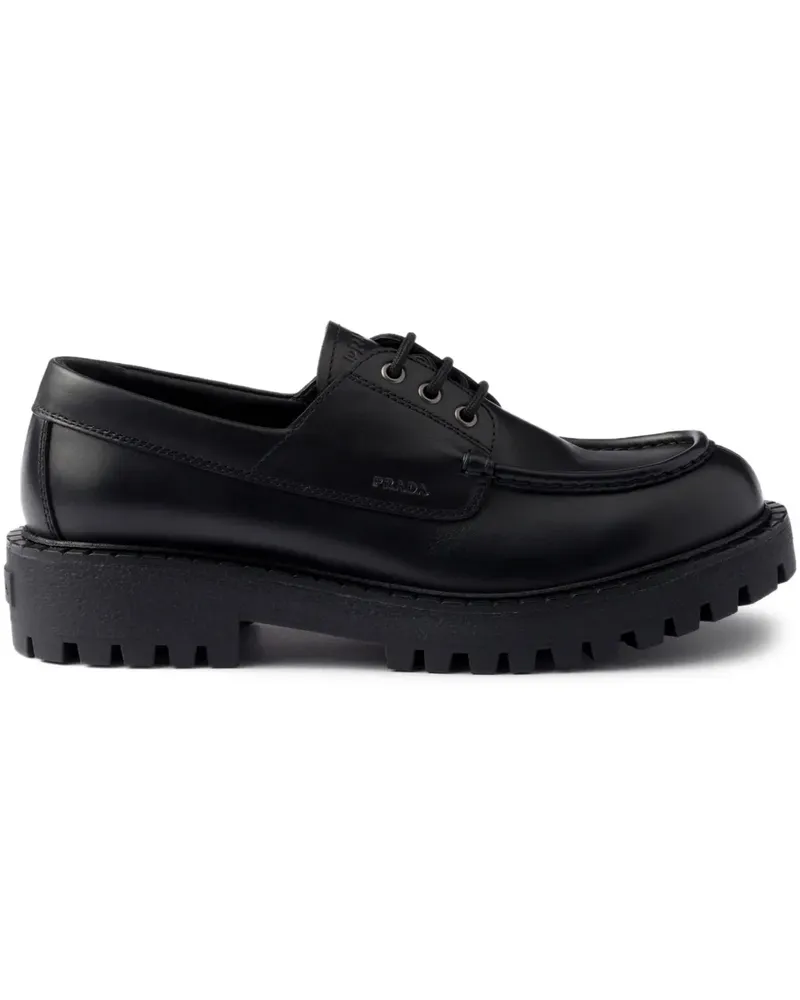 Prada Klassische Derby-Schuhe - Schwarz Schwarz