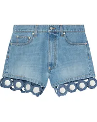 Stella McCartney Summer Mirrors Jeans-Shorts mit hohem Bund Blau