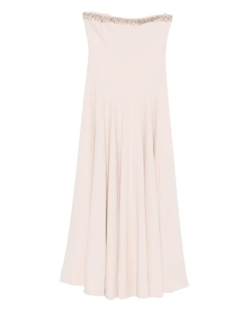 COSTARELLOS Schulterfreies Kleid mit Perlen - Rosa Rosa