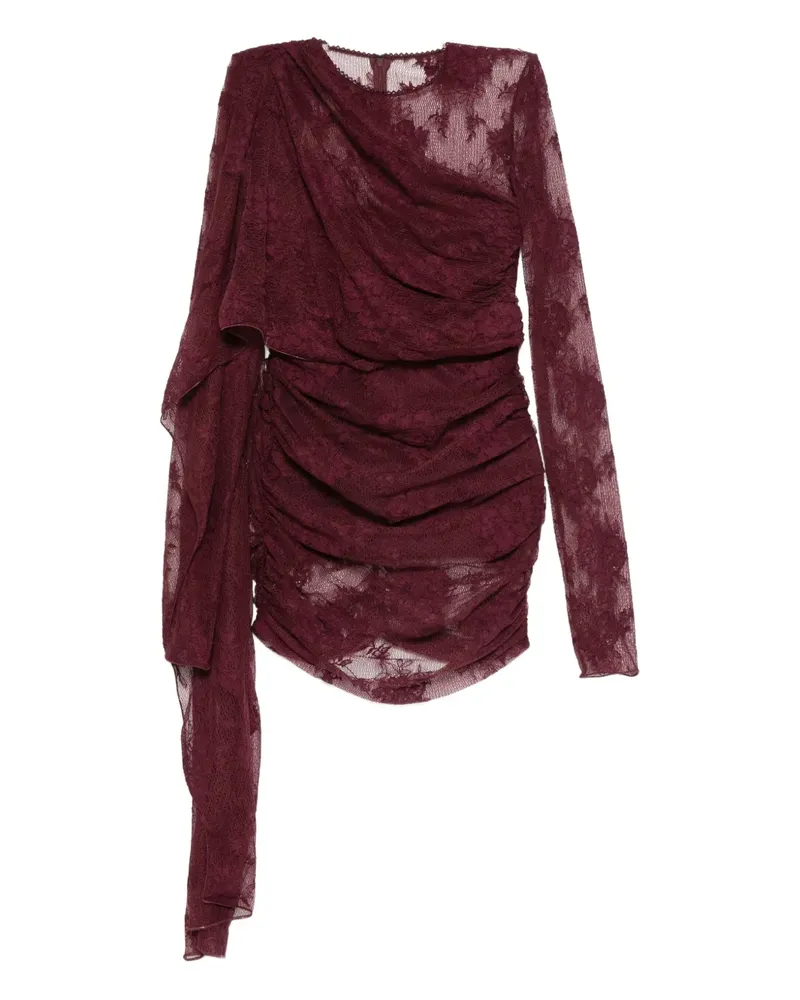 ANDAMANE Kleid mit Spitzeneinsätzen - Rot Rot