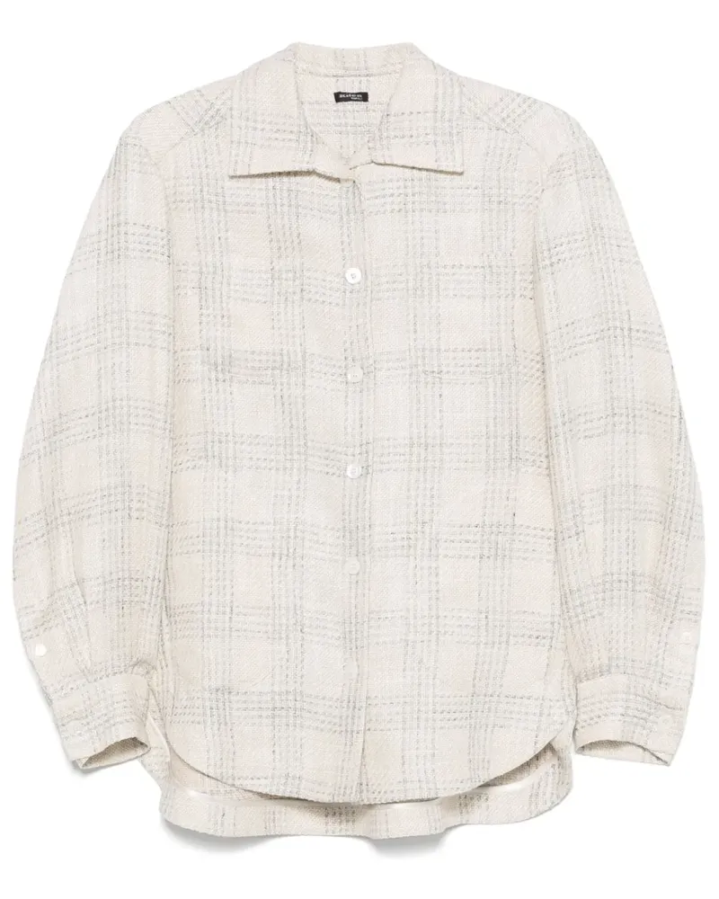 Kiton Karierte Hemdjacke - Nude Nude