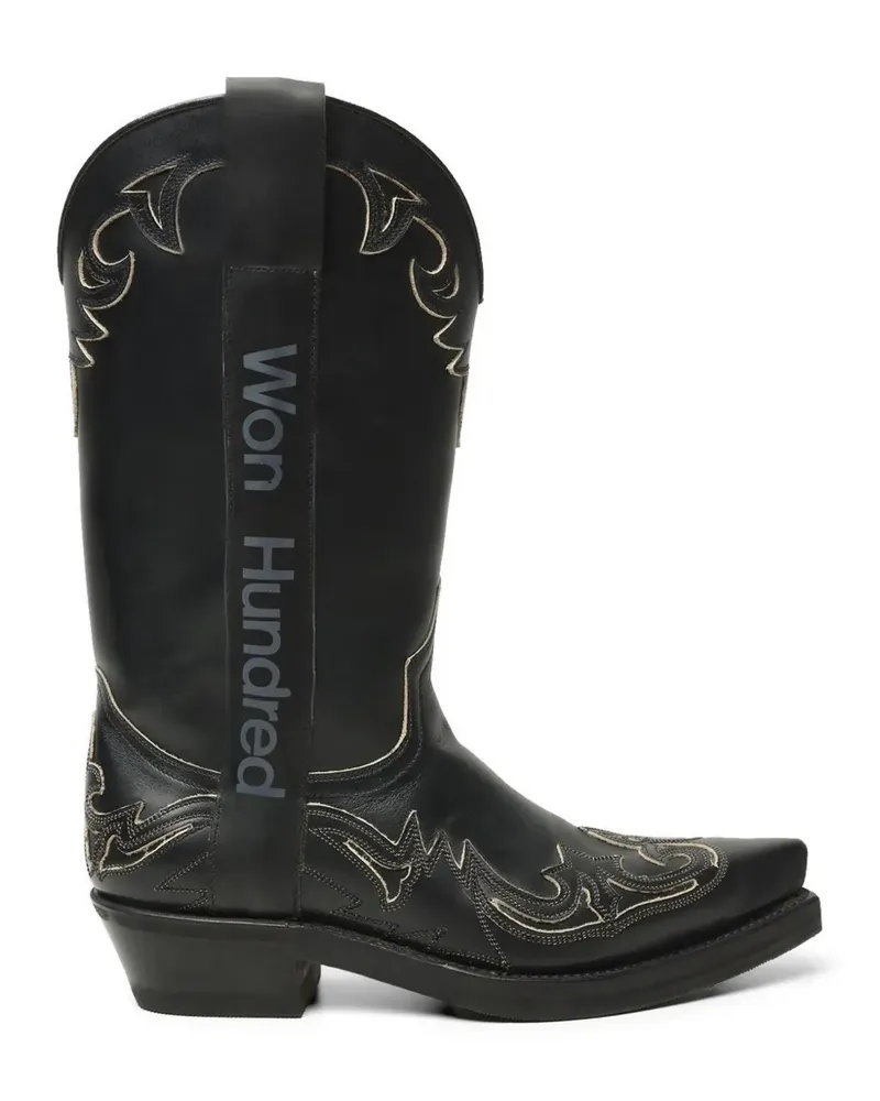 Won Hundred Stiefel mit spitzer Kappe - Schwarz Schwarz
