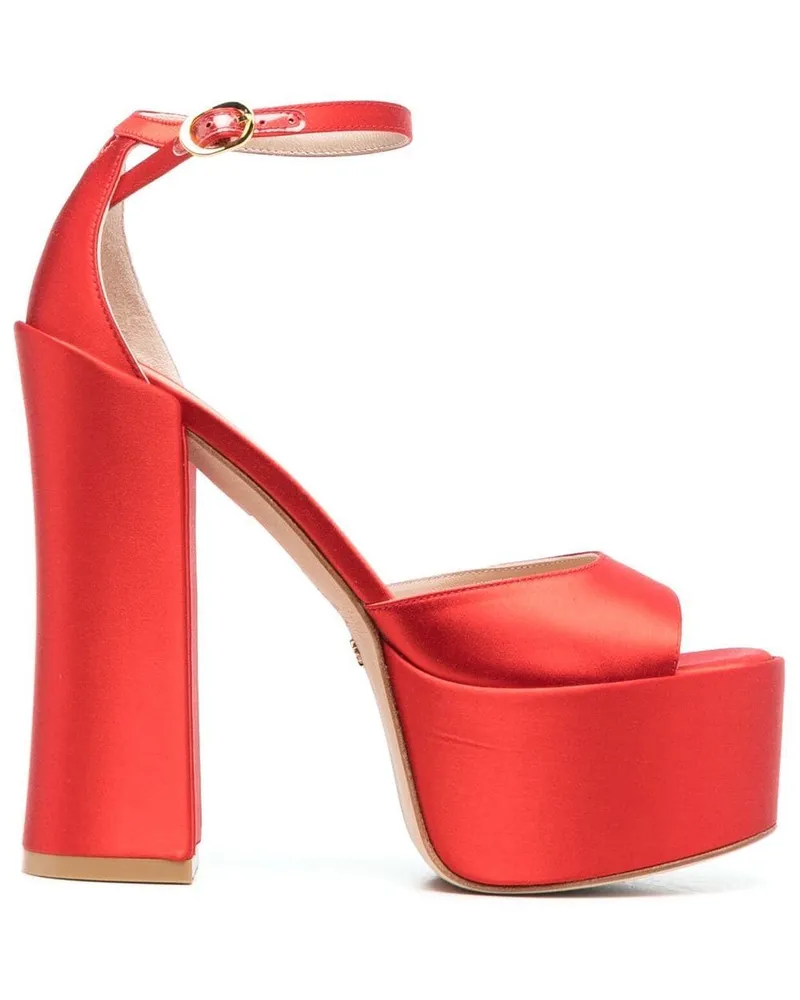 Stuart Weitzman Skyhigh Plateau-Sandalen 145mm - Rot Rot