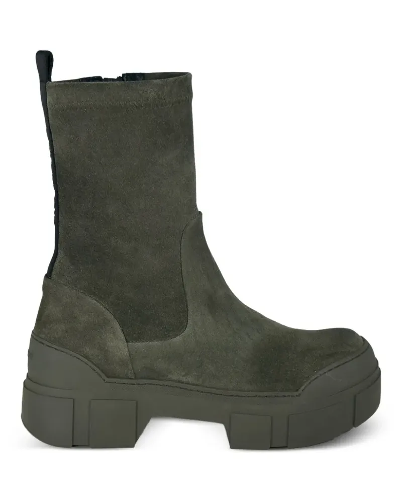Vic Matié Wildlederstiefel mit dicker Sohle - Grün Grün
