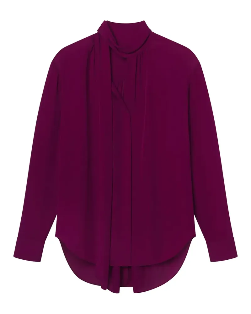 A.L.C. Bluse mit Schleifenkragen - Violett Violett