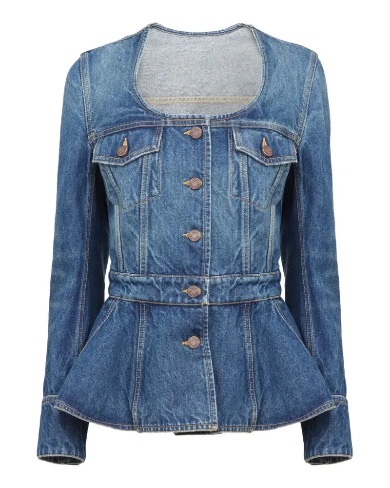 Chloé button flap-pocket denim jacket - Blau Blau