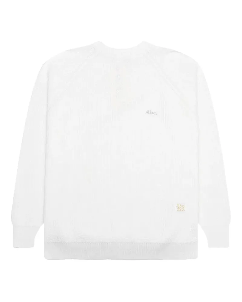 Abc. Gerippter Pullover - Weiß Weiß