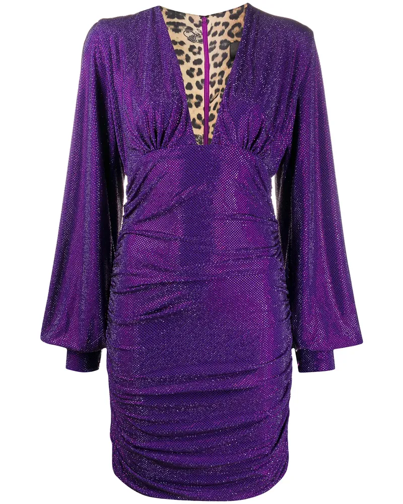 Philipp Plein Kleid mit Nieten - Violett Violett