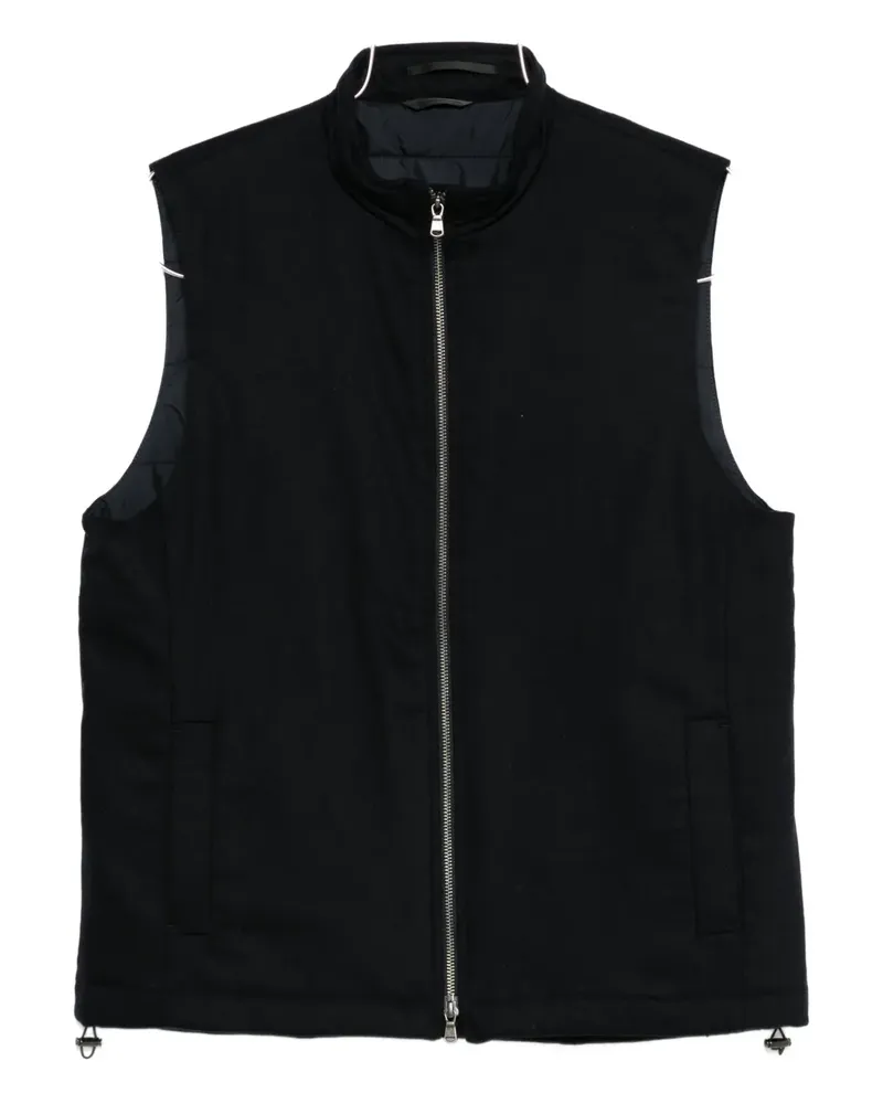 Sunspel two-way zip gilet - Blau Blau