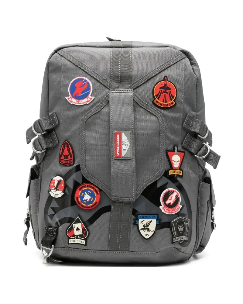 Sprayground Top Gun Patches DLX Rucksack - Grau Grau