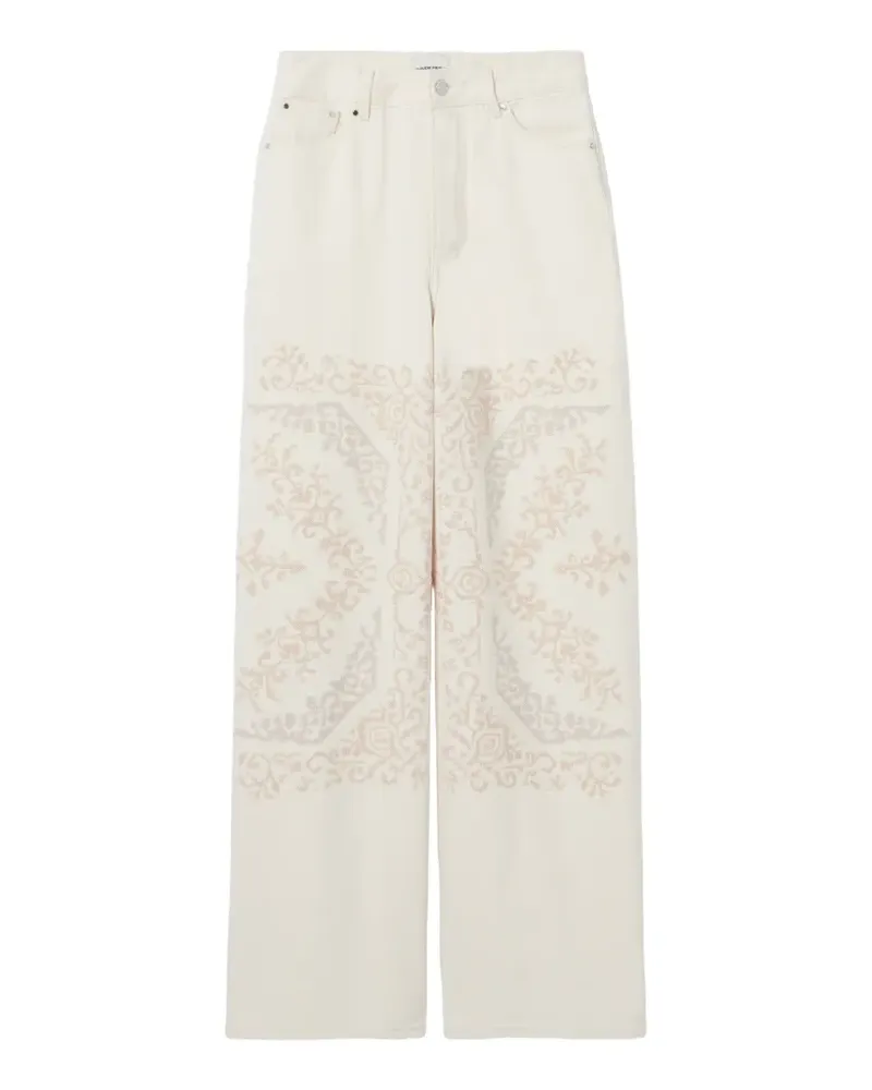 Claudie Pierlot Weite Jeans mit Muster - Nude Nude